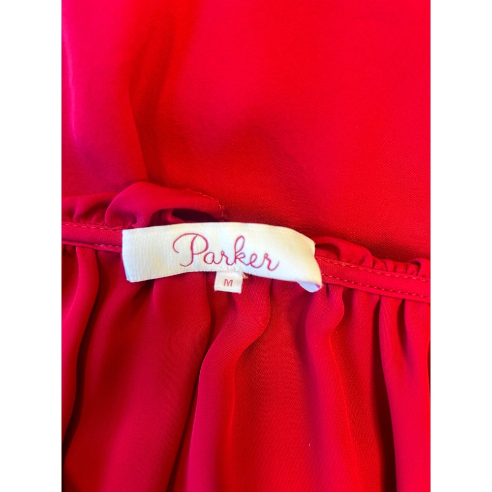 Parker Red Ruffled Off-Shoulder Mini Dress - Picture 5 of 7